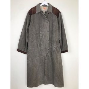 Australian OC Brown Duster Leather Trench Coat M